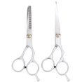 thumbnail image 1 of 2 Pcs Professional Clippers Barbers Stainless Steel Scissors Haircut Scissor Barber Scissors Barber Shears, 1 of 2