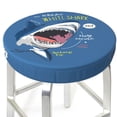 thumbnail image 3 of Kll Great White Shark Round Bar Chair Cushion Cover 14 Inch,Bar Stool Protector With Elastic, Soft Washable, 3 of 7