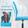 thumbnail image 2 of Dkelincs Armless Office Chair Mesh Desk Chair Adjustable Computer Chair Task Rolling Chair with Quiet 360°Swivel Wheels for Adults, Blue, 2 of 7