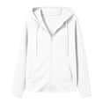 thumbnail image 2 of Bosfbaoi Zip Up Hoodies for Women Contrast Zipper Drawstring Hood Long Sleeve Womens Jacket Loose Casual Sweatshirt with Side Pockets, 2 of 7