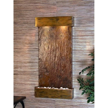 Adagio WCS1004 Whispering Creek Rustic Copper Multi-Color Natural Slate Wall Fountain