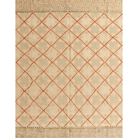 Ahgly Company Machine Washable Indoor Rectangle Abstract Yellow Area Rugs, 7' x 9'