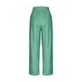 thumbnail image 5 of Tqyyweavej Plus Size Pants for Women Drawstring Wide Leg Stretchy Workout Trousers Straight Leg Casual Solid Color Pants with Pockets, 5 of 7