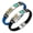 Blue & Black, variant on 2pcs Glow in the Dark Cross Leather Bracelets, Christian Wristbands for 2, Religious Matching Jewelry for Couples Lovers Friends