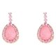 thumbnail image 1 of Pendientes de gota de agua de color rosa de la industria pesada de lujo ligero amor circón con incrustaciones de patrón de color dulce atmósfera S925 pendientes de aguja de plata Sincero Electrónica, 1 of 5