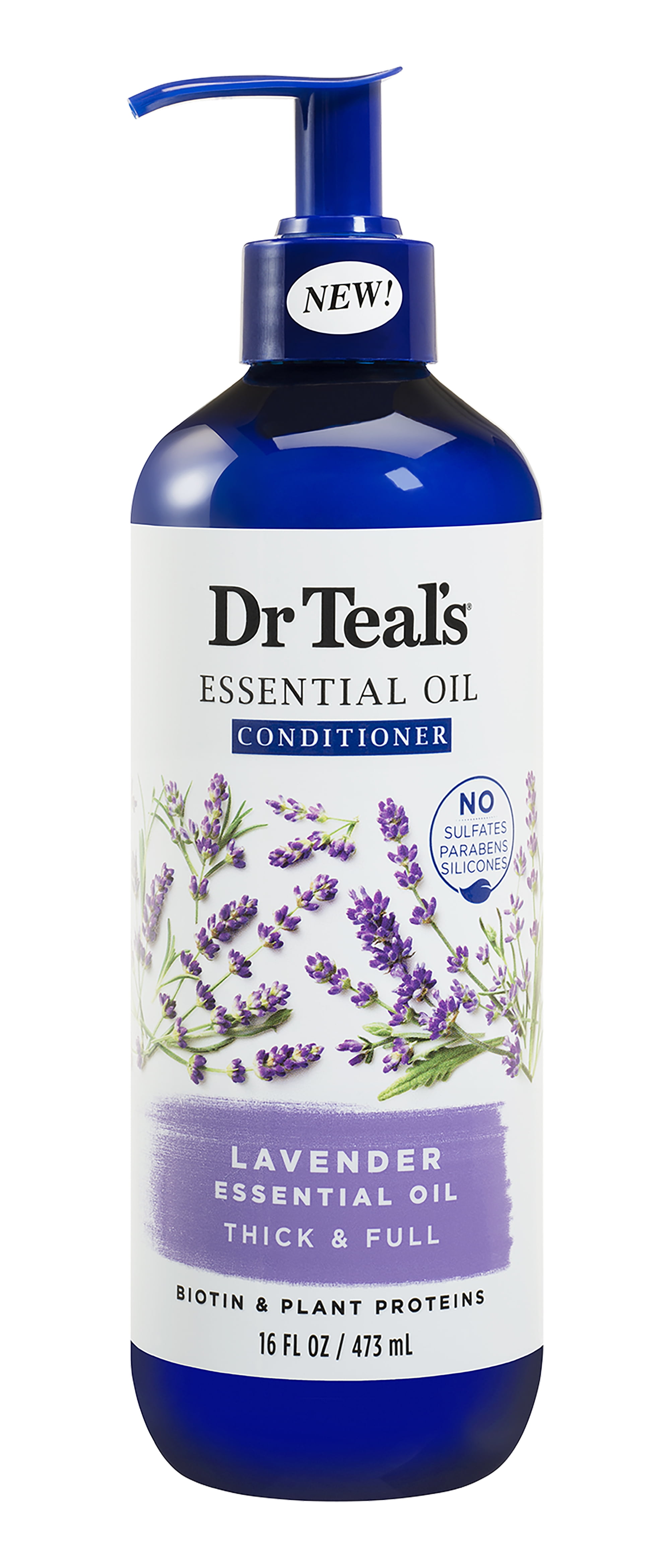Dr Teal's Lavender Thick & Full Essential Oil Conditioner, Sulfate Free