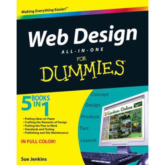 Pre-Owned Web Design All-in-One For Dummies (Paperback) 047041796X 9780470417966
