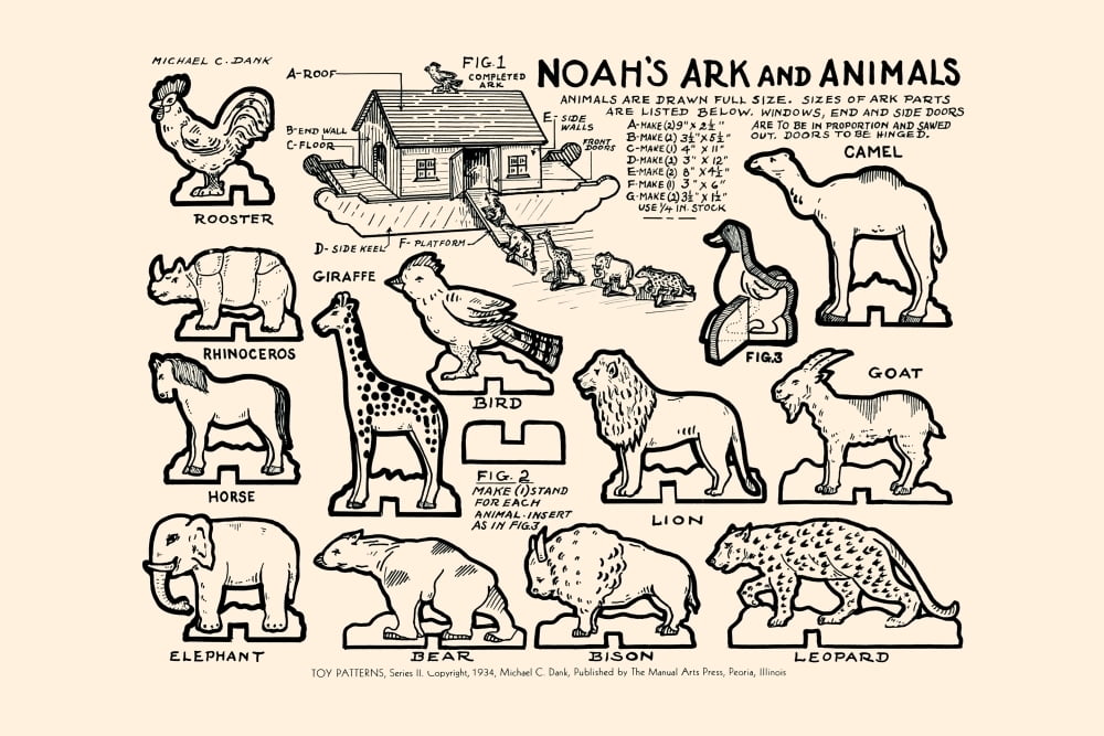 Noah S Ark And Animals Poster Print By Michael C Dank 18 X 24 Walmart Com Walmart Com