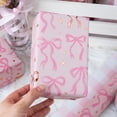 thumbnail image 3 of Pink Wrapping Paper Roll, Cute Bow Gift Wrap, Reversible Plaid Gift Paper for Girl Baby Shower, Birthday, Wedding 17 Inch x 33 Feet, 3 of 6