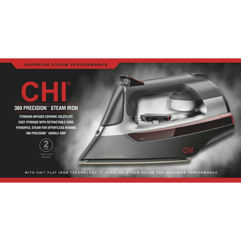 CHI 360 Precision Steam Iron, Titanium-Infused Ceramic