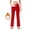 Red, variant on IWRICH Women's Flare Leg Lined Pants with Pockets Crossover High Waisted Bootcut Yoga Leggings Flare Workout Gym Leggings White XL