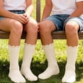thumbnail image 3 of LckLvx 5 Pairs Socks for Boys Girls Stretchy Ruffle Ankle Socks Daily Casual Wear 6-14 Years, 3 of 6