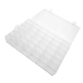 thumbnail image 3 of Caja organizadora de 2 piezas con 36 compartimentos, rejilla ajustable, doble cierre, de plástico transparente, para almacenamiento de manualidades., 3 of 14