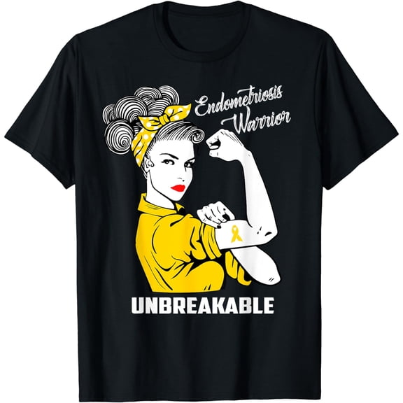 Endometriosis Warrior Unbreakable T-Shirt Awareness Gift