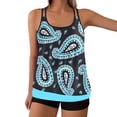 thumbnail image 2 of Traje de baño tankini de verano para mujer, talla grande, estampado, bikini dividido, traje de baño de dos piezas para mujer, trajes de baño tankini para mujer, traje de baño de 2 piezas para mujer, t, 2 of 5