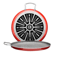 thumbnail image 1 of Comal Grande Antiadherente Tortillas Italianos Xtellar rojo 30cm, 1 of 3
