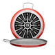 thumbnail image 1 of Comal Grande Antiadherente Tortillas Italianos Xtellar rojo, 1 of 3
