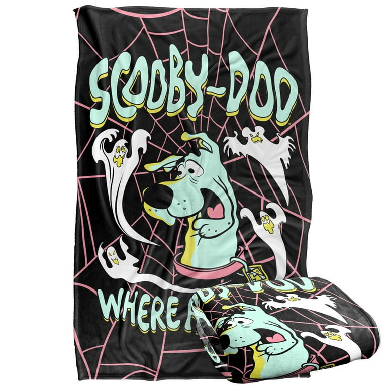 Scooby Doo Blanket 36 x58 Spooky Ghosts Silky Touch Super Soft Throw Blanket