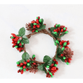 thumbnail image 6 of Rongxk Set of 4 Christmas Wreath Decorative Taper Candle Rings Elegant Candlestick Stands for Dinner Weddings Parties and Home Holiday Ornaments, 6 of 8