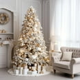 thumbnail image 2 of KyFree Christmas Tree Skirt, Faux Fur Tree Skirt, 28 Inches, White, 2 of 4
