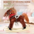 thumbnail image 6 of Yedigre Plush Rocking Horse with Moving Features – Sturdy Wooden Base, Musical Sounds for Ages 1-6, 6 of 10