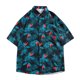 thumbnail image 1 of Blusa y camisa de manga corta con cuello vuelto para hombre, camisa hawaiana informal con estampado floral, camisa de manga corta con solapa, blusa, camisa de poliéster para hombre, 1 of 2