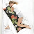 thumbnail image 4 of Strawberry Body Pillow Cover - Soft & Breathable, Hidden Zipper, 20"x54", Kawaii Strawberry & Floral Print - Perfect Gift for Strawberry Lovers, Side Sleepers, Pregnancy Support & Sweet Home Decor, 4 of 7