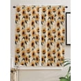 thumbnail image 2 of Bedroom Curtains 63 Inches length, Vintage Sunflower Window Treatment Curtain Drapes, Watercolor Summer Botanical Rod Pocket Curtain Panels for Living Room Kitchen, 42"x63", 2 Panels, 2 of 7