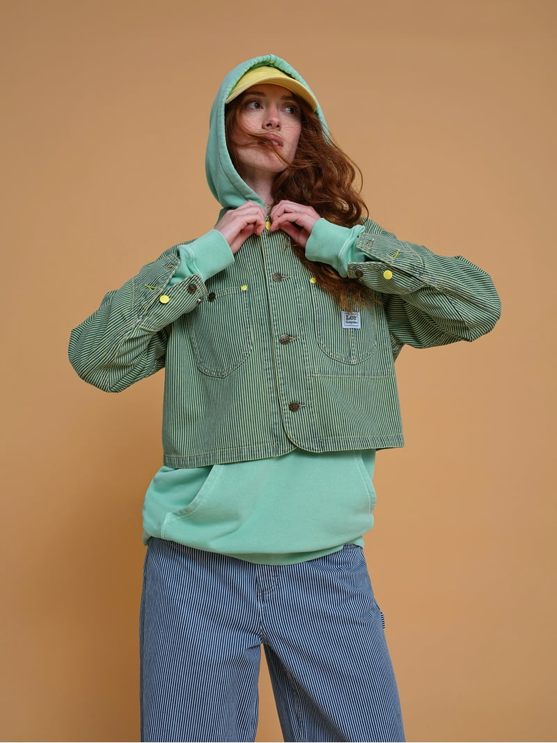 LEE MATHEWS コットンナイロン ギャザーチュニック カーキ LEE MATHEWS コットンナイロン ギャザーチュニック カーキ