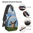 thumbnail image 3 of Sling Bag for Men, Elephant Dog Sitting Under The Rainbow Fanny Pack Crossbody Bags Shoulder Chest Bag, Small Gym Bag Anti Theft Crossbody Backpack Daypack for Travel Sports Running Hiking, 3 of 7