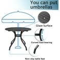 thumbnail image 4 of Jane Stone 5 Piece Patio Dining Set,Outdoor Furniture 4 Textilene Chairs & 1 Round 38"x 38" Metal Slatted Table with 1.5" Umbrella Hole,Outside Porch Deck Balcony Backyard Set for 4, 4 of 7