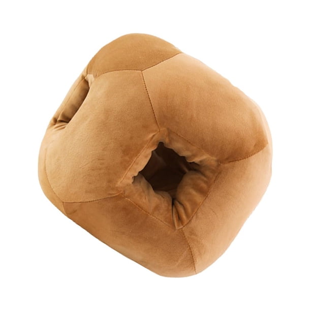 Bearachild Almohada para descansar la siesta para dormir, almohadas suaves y cómodas de algodón para la cabeza y el cuello, sofá de escritorio Suministros térmicos Marron oscuro