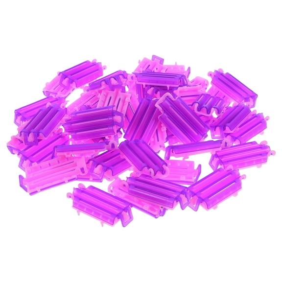 Healifty 45Pcs Hair Curler Stick Violet Resin Curling Clips for Beautiful Hair Styling