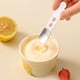 thumbnail image 5 of Cuchara de acero inoxidable de mango largo - Cuchara polivalente de cocina de 8 pulgadas para mezclar, servir, cocinar, helados y postres, 5 of 6