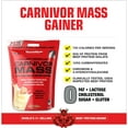 thumbnail image 4 of MuscleMeds Carnivor Mass Gainer – 50 g Beef Protein & 125 g Reactive Carbs – Sugar‑Free, Fat‑Free, Lactose‑Free – Vanilla Caramel, 10.3 lb, 4 of 9