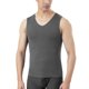 thumbnail image 2 of Jumpingount Ropa interior térmica Tops Terciopelo sin costuras Grueso Cuello en V Color sólido Invierno Hogar Dormir Ropa interior Chaleco Ropa interior Hombre gris SG, 2 of 6