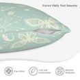 thumbnail image 6 of LNWH Green Elegant Butterfly Throw Pillow Covers, Square Soft Linen Decorative Pillow Cases, 18"x18", 6 of 8