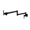 thumbnail image 1 of Chrome/brushed Nickel/ Black Wall Mounted Pot Filler Folding 2 Handles Single Cold Kitchen Faucet Tap ,High Water Flow Rate, 1 of 2