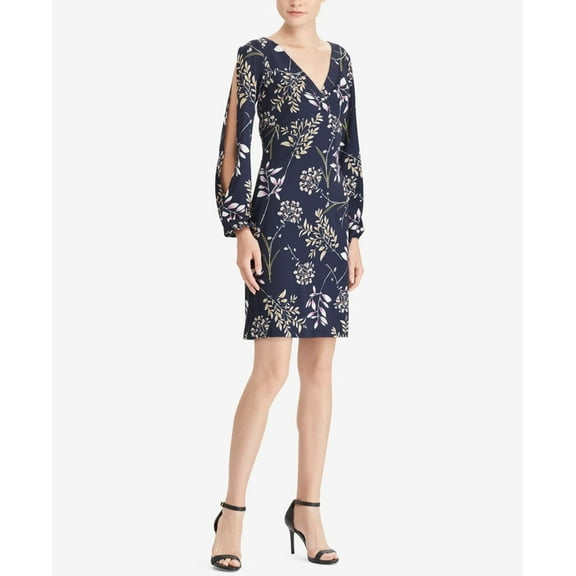 American Living Womens Floral Print Sheath Dress