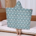 thumbnail image 5 of Blue Cartoon Unicorn Rainbow Cloud Hooded Bath Towel，50"x30" for Ages 3 To 12 Kids, Quick Dry Lightweight Soft Microfiber Hood Beach Towel Cover Up for Kids, 5 of 7
