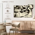 thumbnail image 5 of Elephant Stock Record Player Border Wall Art - Horizontal Multi Panel Canvas - Living Room Wall Decor - Music Multi Panel - Black And Beige Decor - 65" x 42", 5 of 8