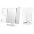 thumbnail image 4 of Tri-Fold 21-LED Lighted Portable Makeup Mirror White, Magnifying & 180 Rotation- White, 4 of 8