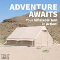 thumbnail image 3 of Tentspaces - Inflatable Tents for Camping | Glamping Tent | Blow Up Tent | Lightweight Tent I Quick Assembly | Included Air Pump, Ground Pegs, Ropes, and Repair Package | 6 Person (Rhonda 4350), 3 of 8