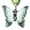 Antique Silver + Green#, variant on Vintage Women Enamel Butterfly Rhinestone Pendant Necklace Party Jewelry Gift