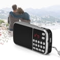 thumbnail image 2 of Reproductor de música de audio digital portátil Altavoz Linterna LED Soporte Radio FM Tarjeta TF USB AUX, 2 of 8