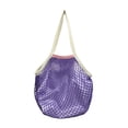 thumbnail image 3 of Blateno Cotton Lined Mesh Shoulder Tote Bag Bohemian Breathable Net Shopping Grocery Bag Large Capacity Handbag Portable Beach Travel Camping Daily Errands Handbag, 3 of 7