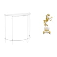 thumbnail image 1 of Mesita de noche de acrílico,Mesa auxiliar de acrílico transparente Mesa auxiliar transparente en capas,Mesa pequeña de acrílico,mesita de noche pequeña,compacta,Figura de, 1 of 8