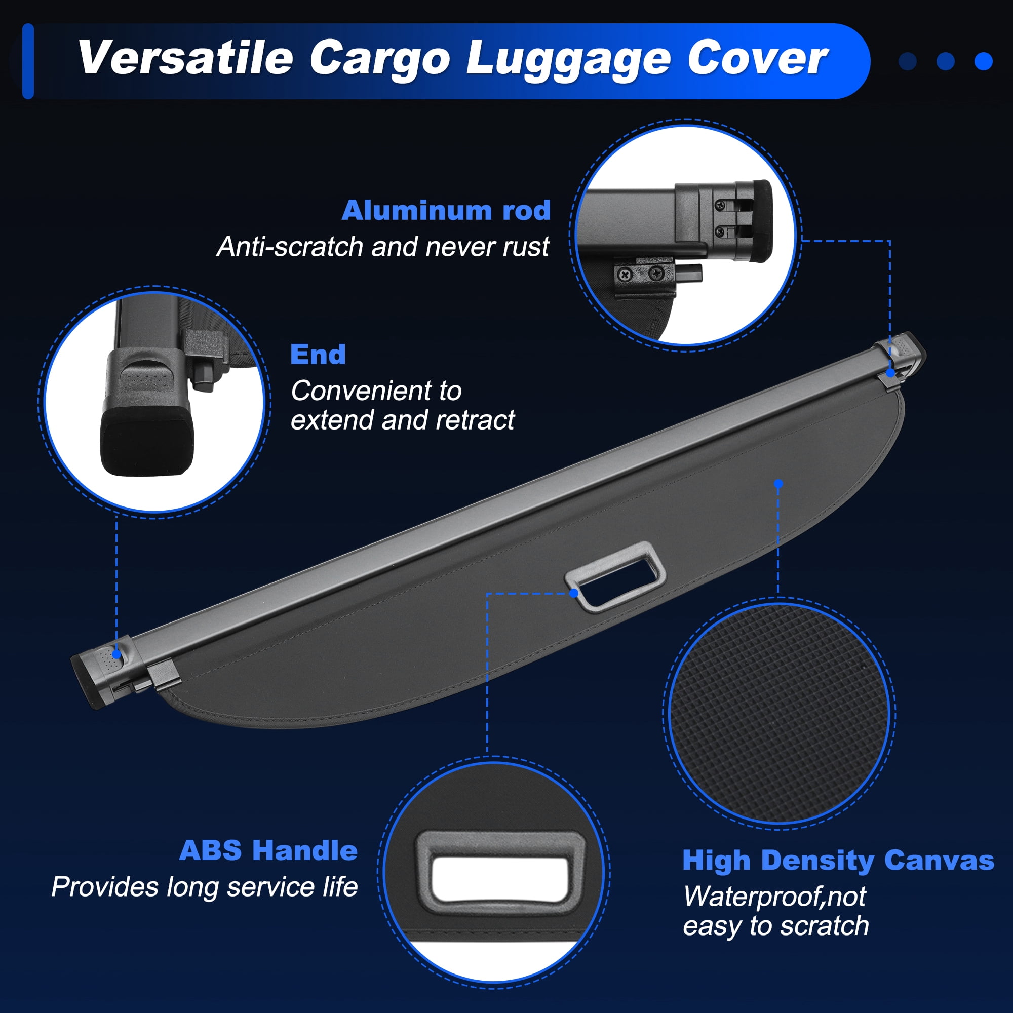 Unique Bargains Cargo Cover for Tesla Model Y Juniper 2026 Trunk Shield Shade Cover