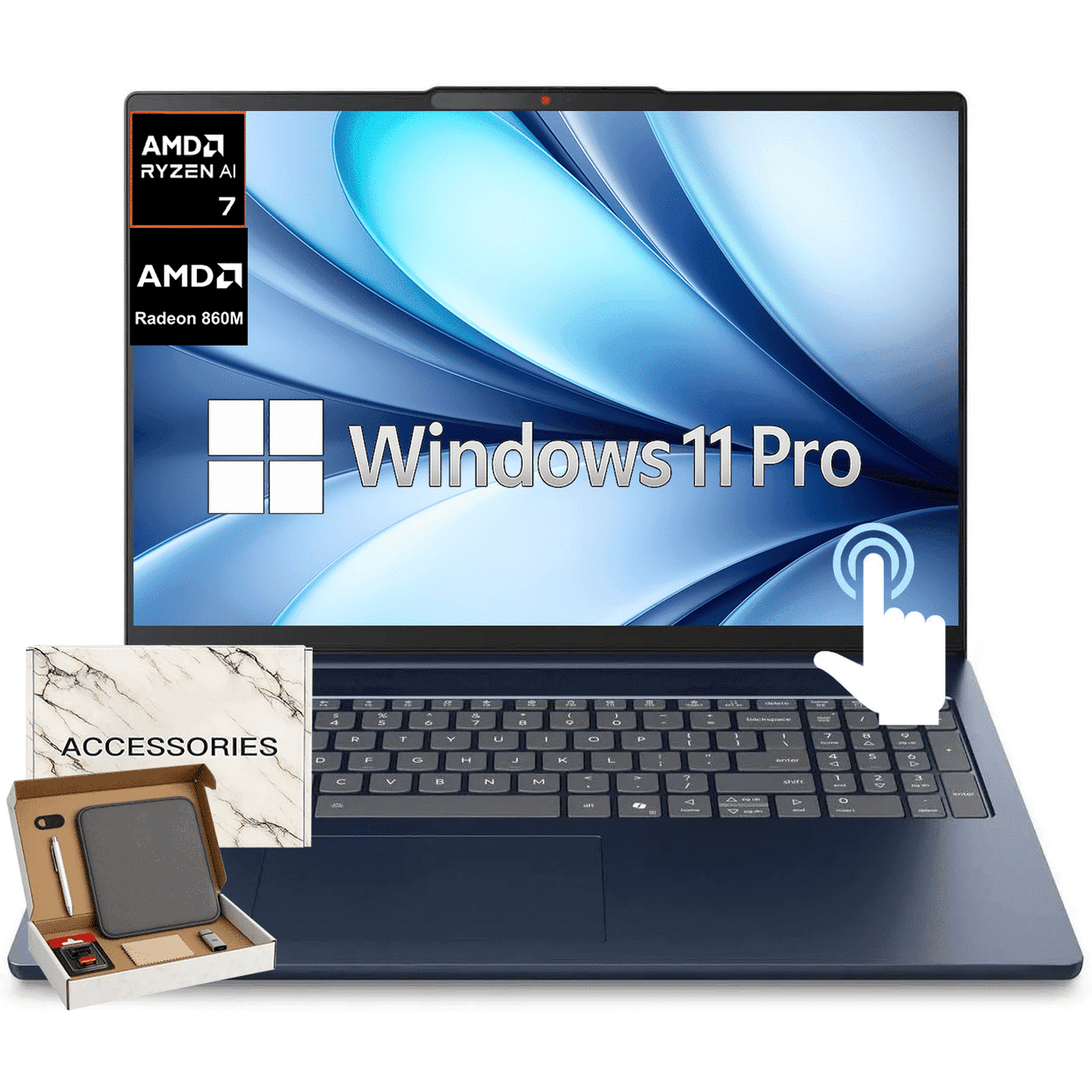 Lenovo IdeaPad Slim 5 Laptop, 16" FHD+ Touch, Ryzen AI 7 350 (8-Core) Processor, 16" 1920x1200 Touchscreen, 16GB DDR5, 1TB SSD, Windows 11 Pro