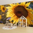 thumbnail image 6 of Wallpaper Yellow sunflower sunset light Close up Sunflower close Peel and Stick Wall Murals 100"H x 144"W Removable PVC Wall Paper Self-Adhesive Wall Paintings Art Decor for Bedroom Living Room, 6 of 7